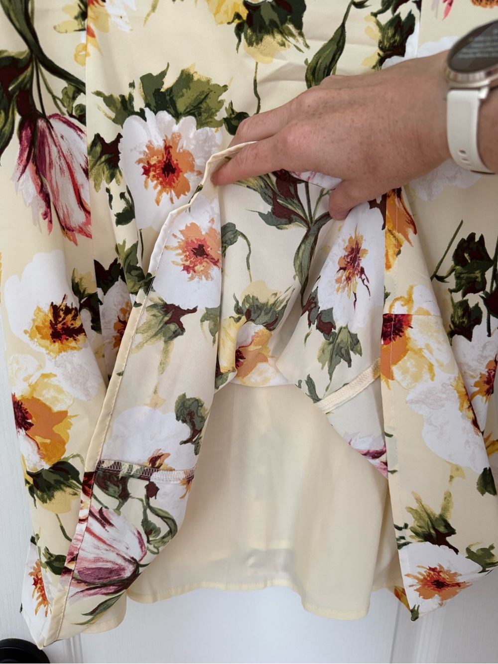 Abercrombie & Fitch Cream Floral Mini Dress - Picture 4 of 5